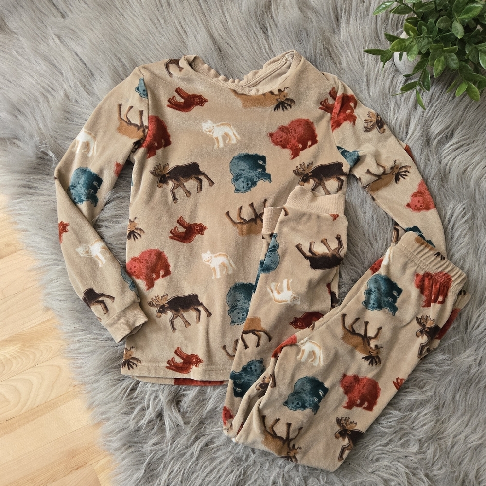 George Boys Soft Woodland Forest Animals 2 Piece Pajama Set